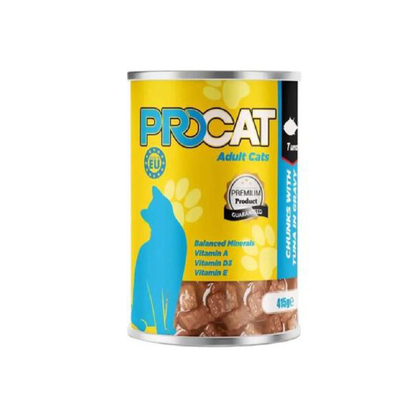 Procat Wet Food For Adult in Chunks in Gravy with Tuna 415G