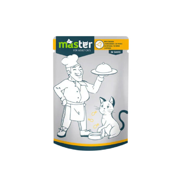 Master With Chichen In Sauce Flavor For Adult Cats 80 Gm