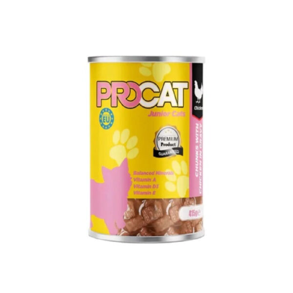 Procat Wet Food For Kittens in Chunks with Chicken 415G