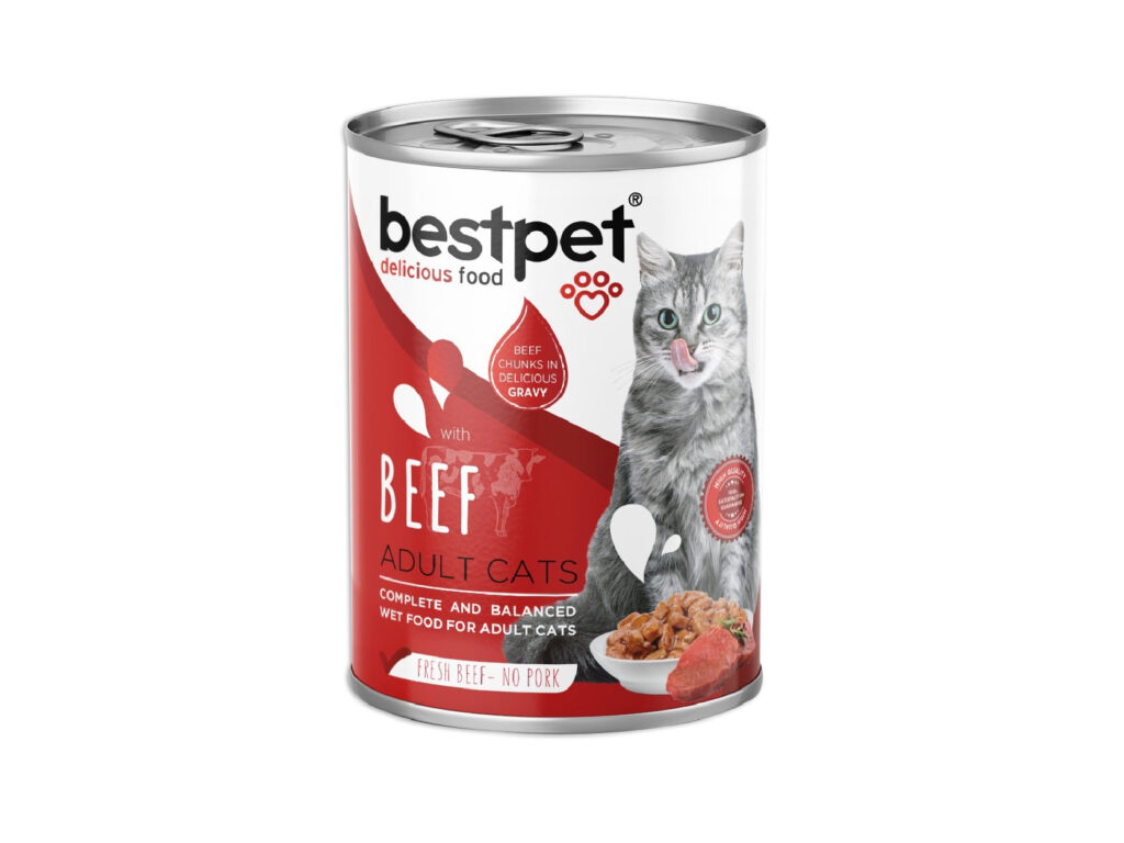 Bestpet Beef wet food for cats 400g